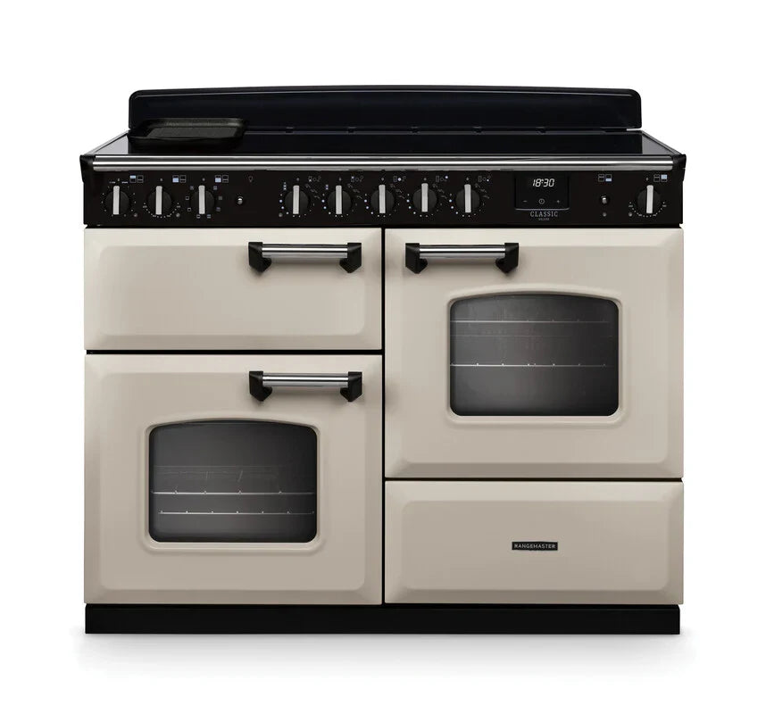 Rangemaster Classic Deluxe OC 110cm Induction Range Cooker | Pale Cream/Chrome | CLDLO110EIPPCR/CM1