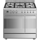 Smeg 90cm Dual-Fuel Cooker | SCB92MX8 Smeg 