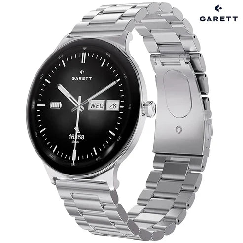 Garett Quantum AMOLED Smartwatch - Silver Steel | QUANTUM SILVER STEEL — product image
