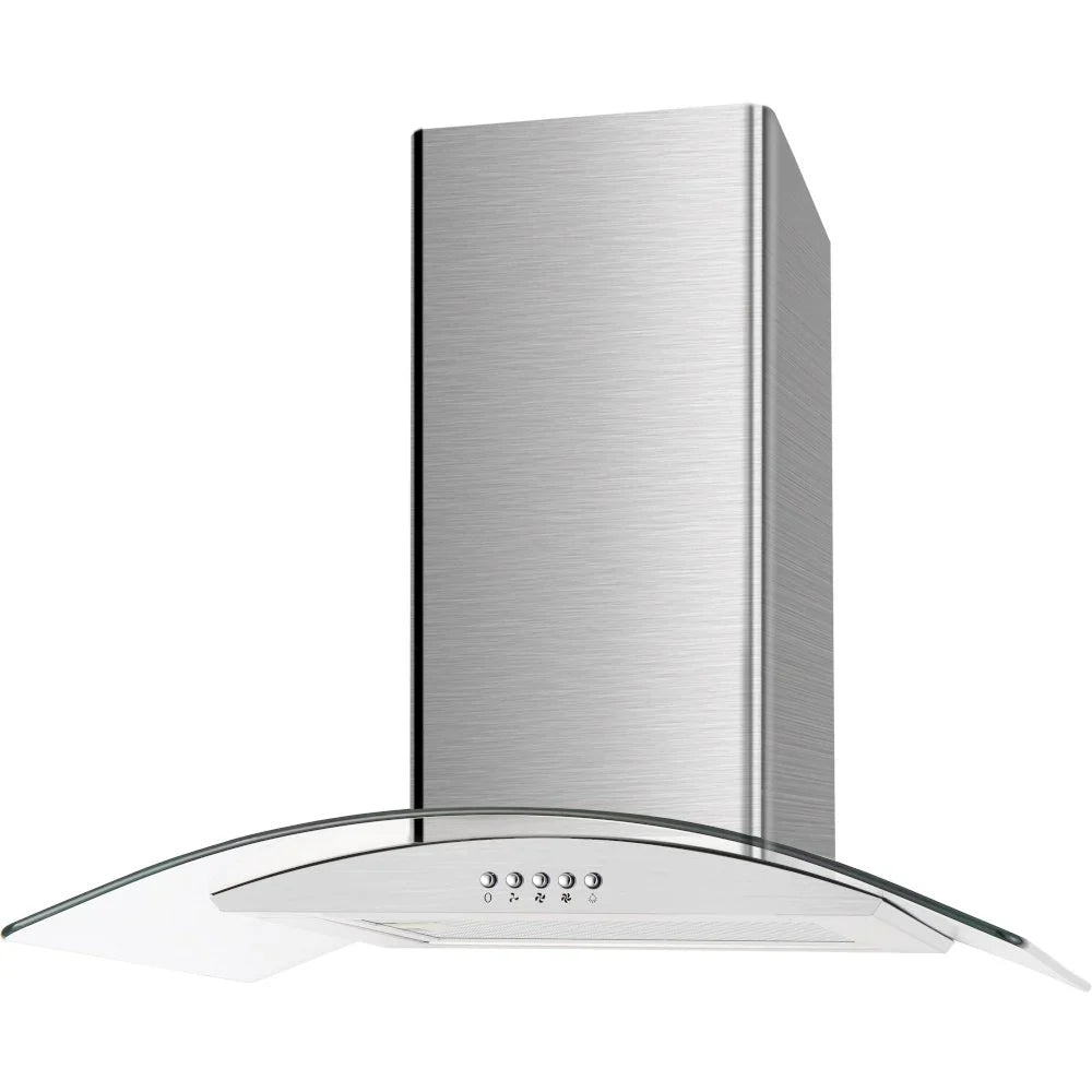 Cata 70cm Curved-Glass Chimney Cooker Hood - Stainless Steel | UBSCG70SS — product image