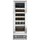 Amica Freestanding 19 Bottle Silver Wine Cooler | AWC300SS Amica Wine Cooler Euronics Ireland