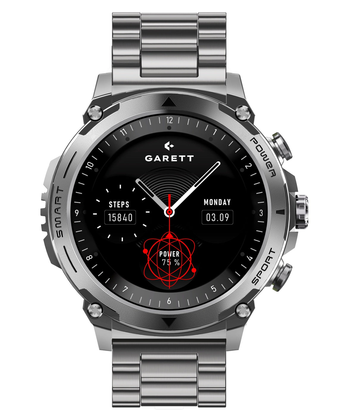 Garett Atom AMOLED Smartwatch - Silver Steel | ATOM SILVER STEEL — product image 3