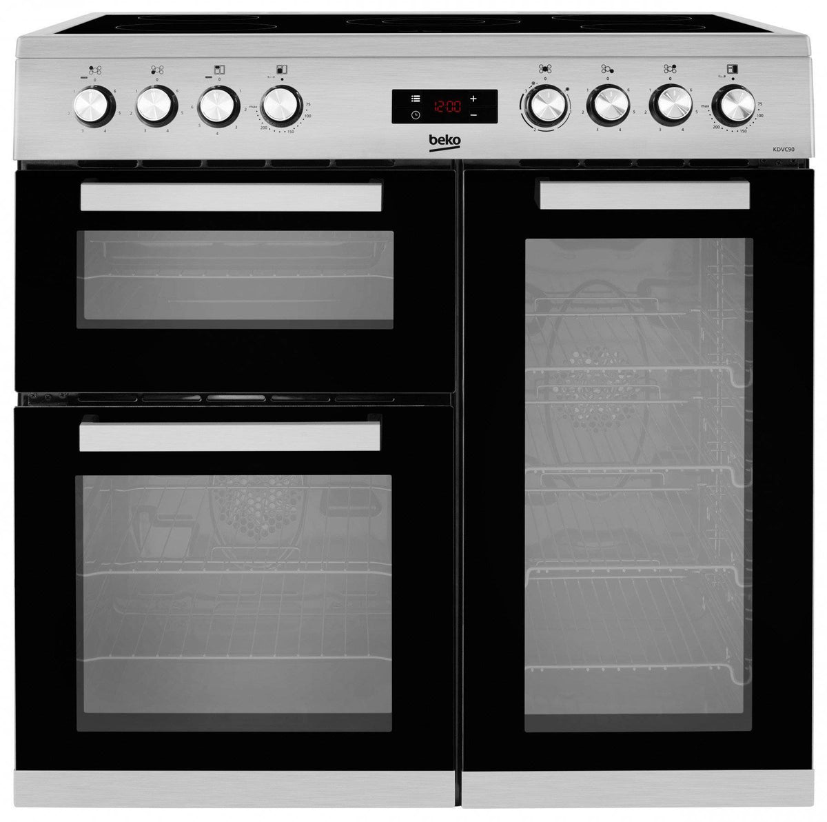 Beko 90cm Double Oven Electric Range Cooker | S/Steel | KDVC90X