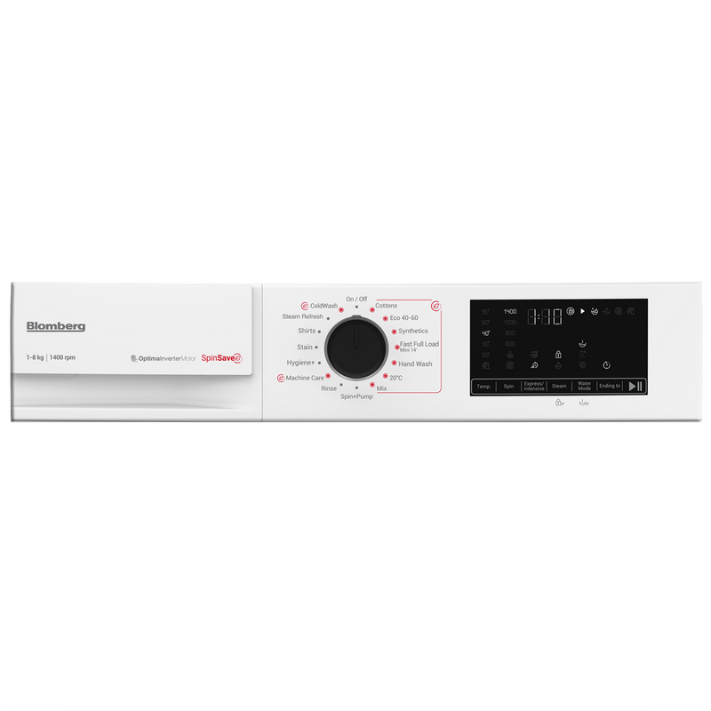 Blomberg 8kg 1400rpm Washing Machine with SpinSave White | LWA18461W Blomberg Washing Machine Euronics Ireland