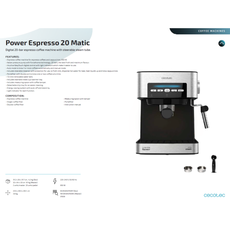 Cecotec Espresso Coffee Machine | 015097