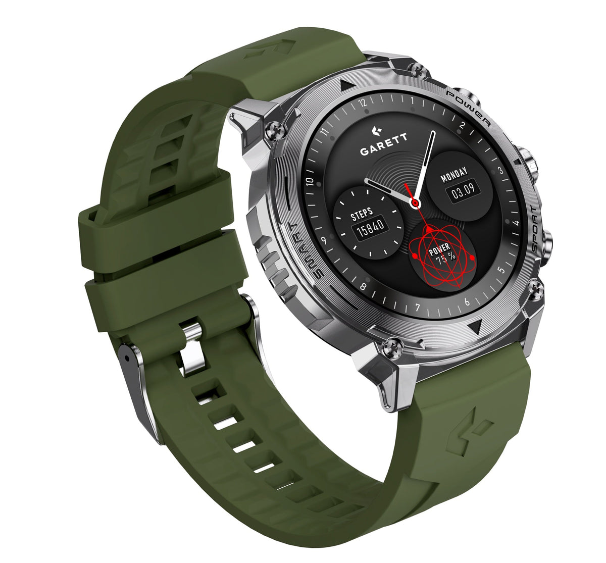 Garett Atom AMOLED Smartwatch - Silver Steel | ATOM SILVER STEEL — product image 6