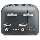 De'Longhi Argento Silva 4 Slice Toaster - Grey | CT04.GY DeLonghi 