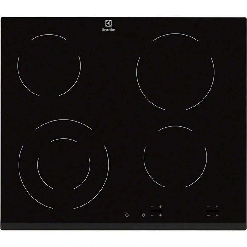Electrolux 60cm 4 Zone Built-In Electric Hob Black | EHF6241FOK Electrolux Euronics.ie