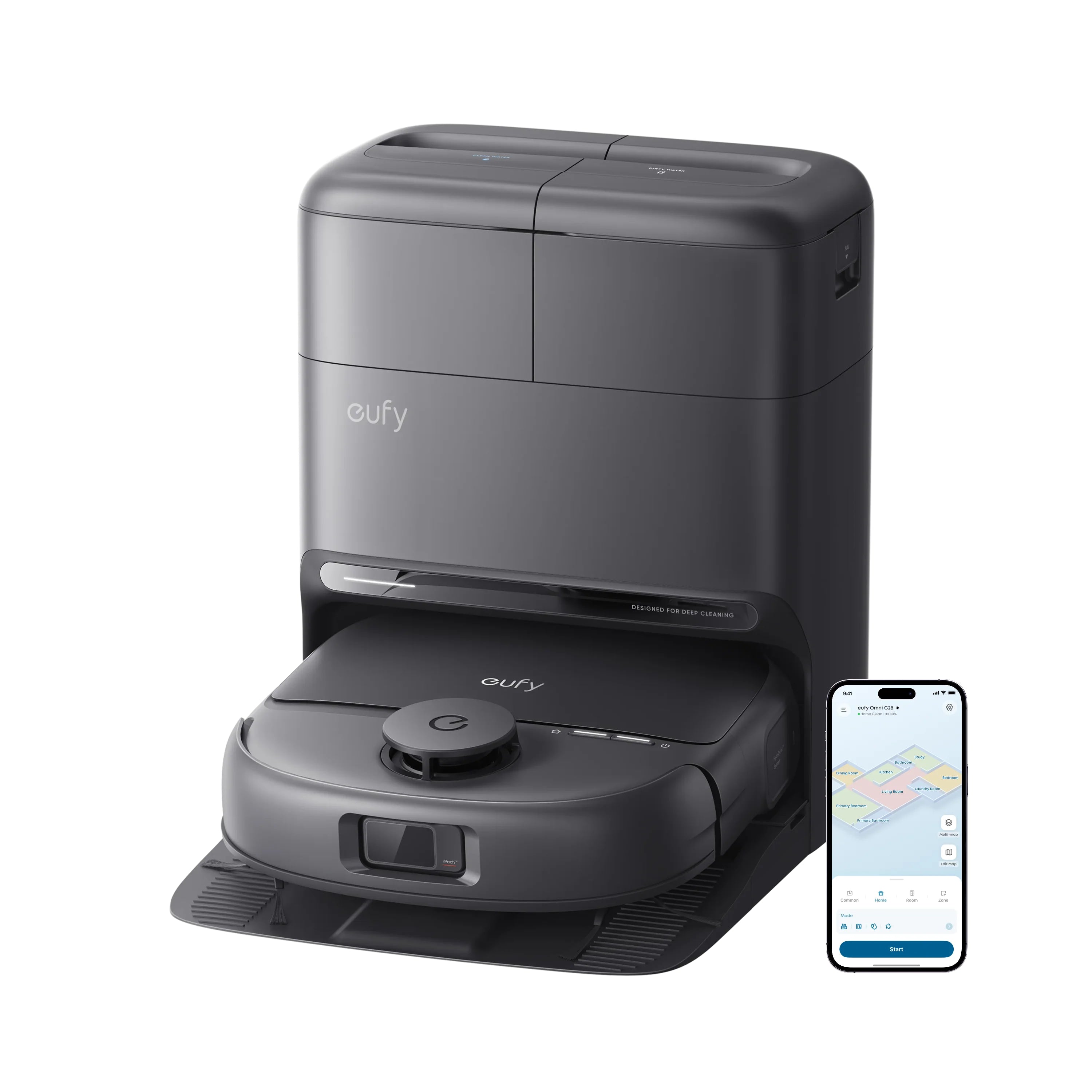 Eufy Omni C28A Robot Vacuum & Mop with All-in-One Station with Accessory Kit | T211AV10