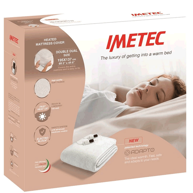Imetec Adapto Heated Dual Control Underblanket | Double Imetec Euronics.ie