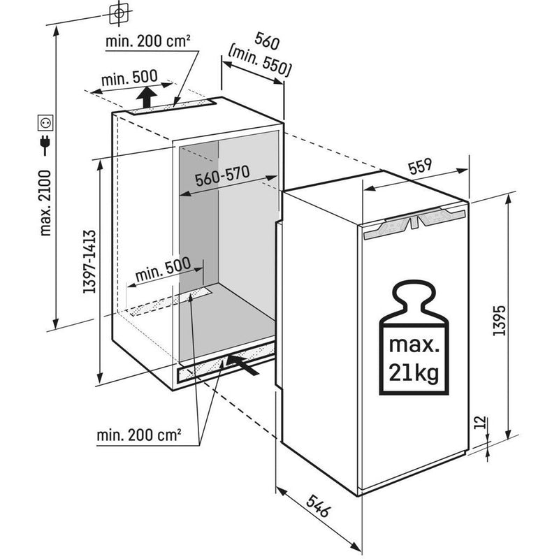 Liebherr IRd 4520 Pure 172 L Built‑Under Fridge | Integrated