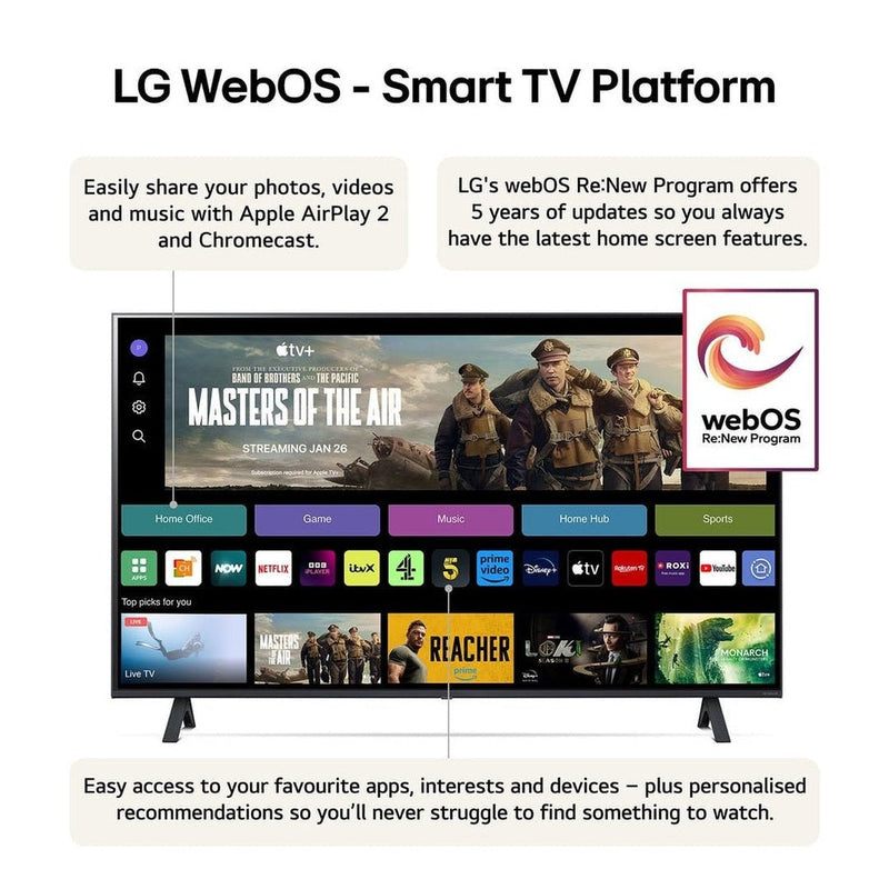 LG 55 Inch QNED80 QNED TV 2024 | 55QNED80T6A.AEK LG Euronics.ie