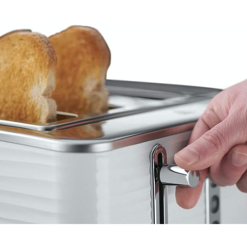Russell Hobbs Inspire 4 Slice White Toaster | 24380 Russell Hobbs Euronics.ie