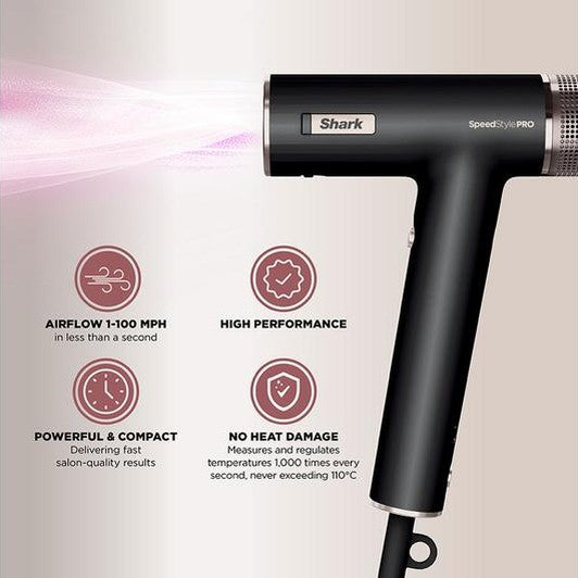 SHARK SpeedStyle Pro HD731UK 3-in-1 Hair Dryer - Black | HD731UK SHARK Euronics.ie