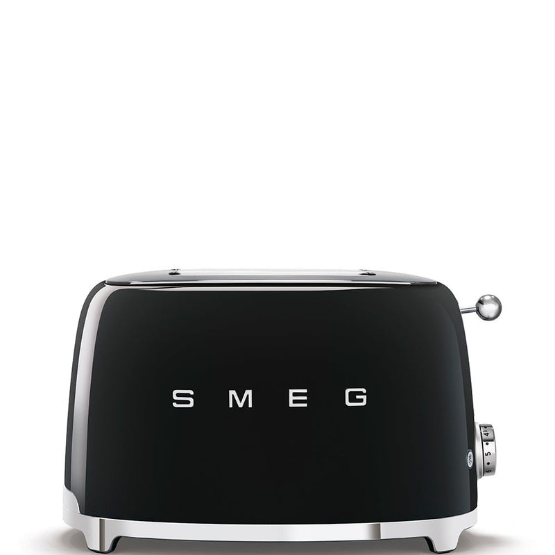 Smeg 50's Retro Style 2 Slice Toaster | Black Smeg Euronics.ie