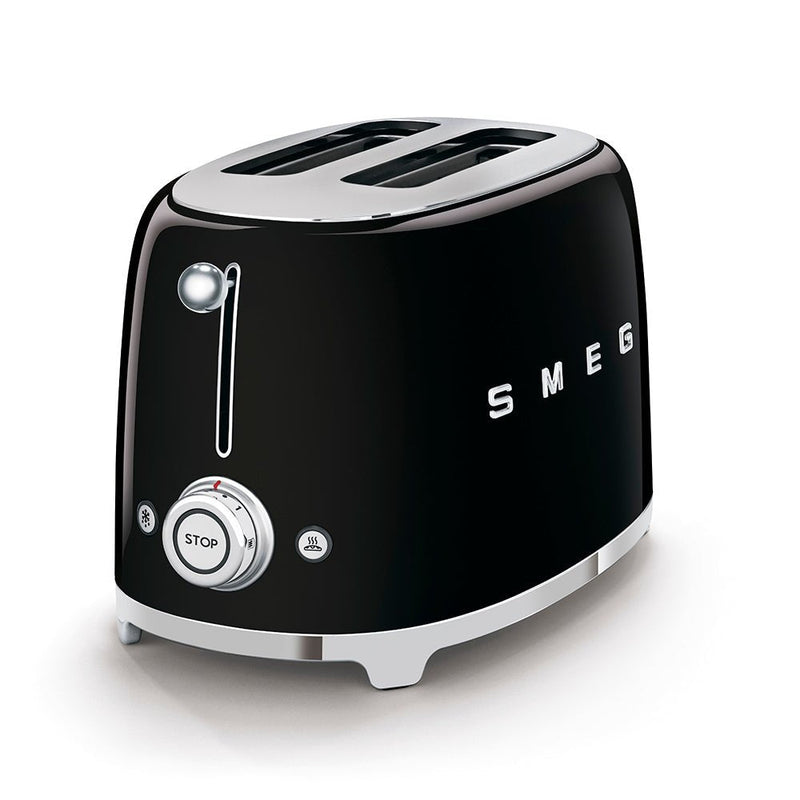 Smeg 50's Retro Style 2 Slice Toaster | Black Smeg Euronics.ie