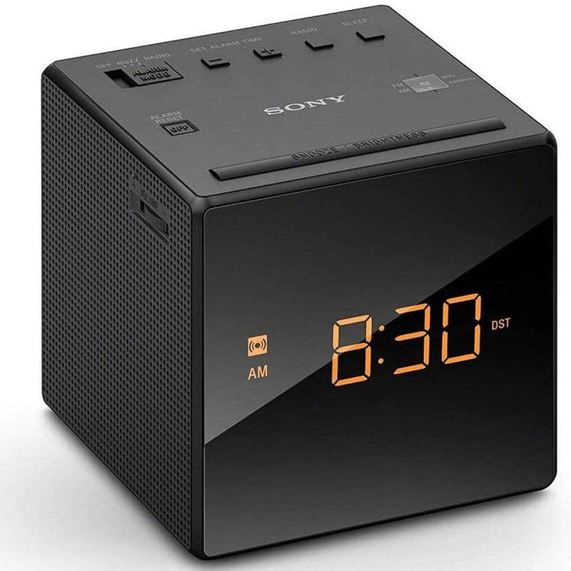 Sony Cube FM/AM Clock Radio with Dual Alarm | Black Sony Radio Euronics Ireland