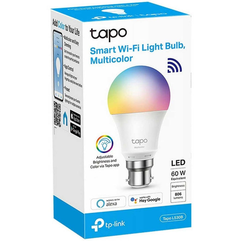 Tapo Wi-Fi Smart Bulb | Multicolour | Bayonet Tapo Euronics.ie