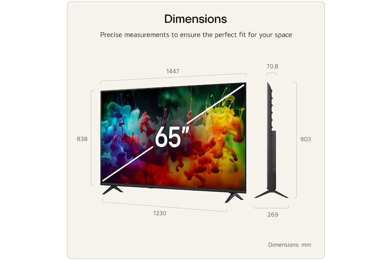 LG QNED72 65-inch 4K Mini LED Smart TV | 65QNED72B6B.AEI — product image 2