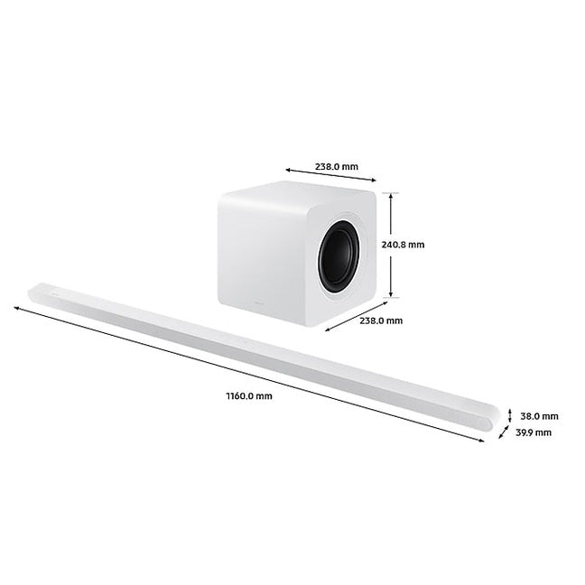 Samsung S801D Ultra‑Slim 3.1.2‑Channel Soundbar with Wireless Subwoofer | HW‑S801D/XU