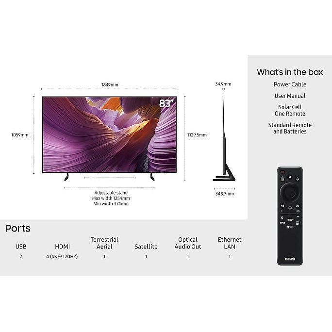 Samsung S85F 83″ OLED 4K Vision AI Smart TV | QE83S85FAEXXU