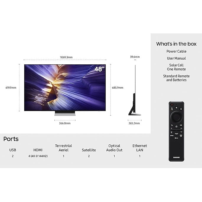 Samsung S90F 48″ OLED 4K Vision AI Smart TV | QE48S90FAEXXU