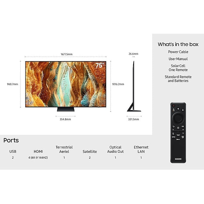 Samsung Neo QLED 75″ 4K Mini LED Smart TV | QE75QN70FAUXXU