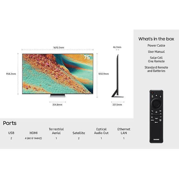 Samsung Neo QLED 75″ 4K Mini LED Smart TV | QE75QN85FAUXXU