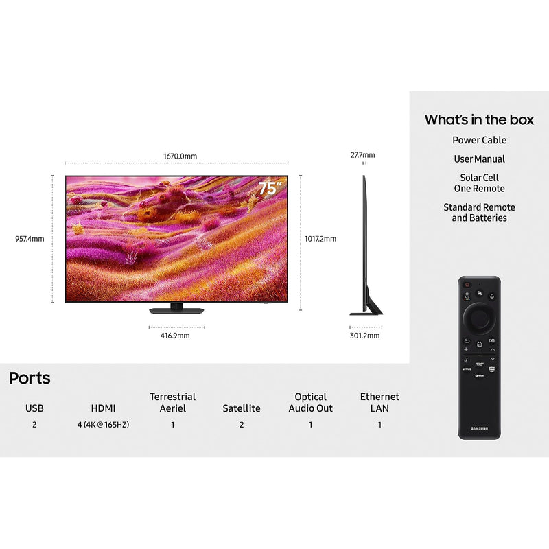 Samsung Neo QLED 4K 75″ Smart TV Mini‑LED | QE75QN90FATXXU