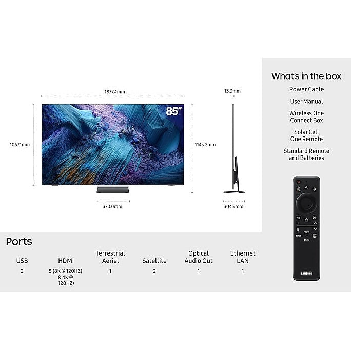 Samsung Neo QLED 8K 85″ Smart TV Mini‑LED | QE85QN990FTXXU