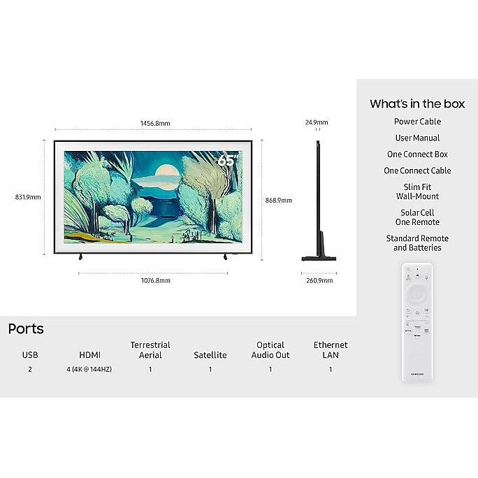 Samsung The Frame 65″ QLED 4K Vision AI Smart TV | QE65LS03FAUXXU