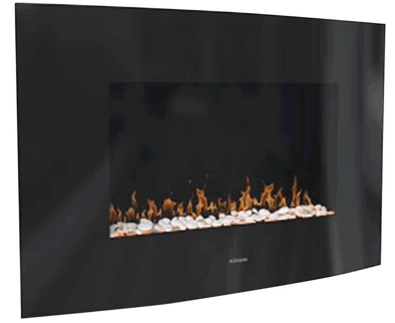 Dimplex Artesia 2kW LED Black Glass Wall Fire