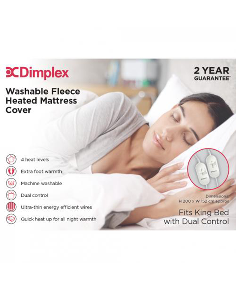 Dimplex King Dual Control Washable Fleece Heated Mattress Cover DMC3003 Redmond Electric Gorey