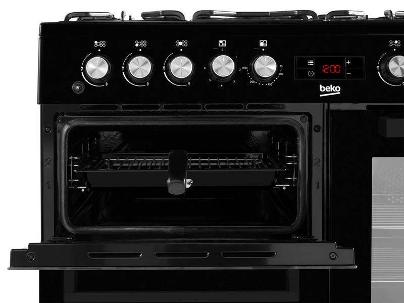Beko Freestanding 100cm Double Oven Gas Range Cooker | KDVF100K