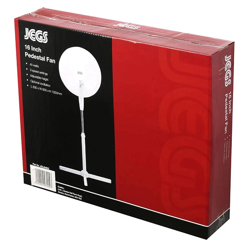 Premium Jegs 16 Inch 3 Speed Oscillating Cooling Fan | JEGJM602